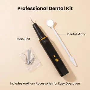 Lightweight Ultrasonic Dental Cleaner for Youth, Daily Oral Calculus & Dirt Remover, 5 Intensity Levels, Deep Cleaning, Safety Protection, Waterproof USB Rechargeable Oral Cleanser Cordless Oral Irrigator Cordless Oral Flossers