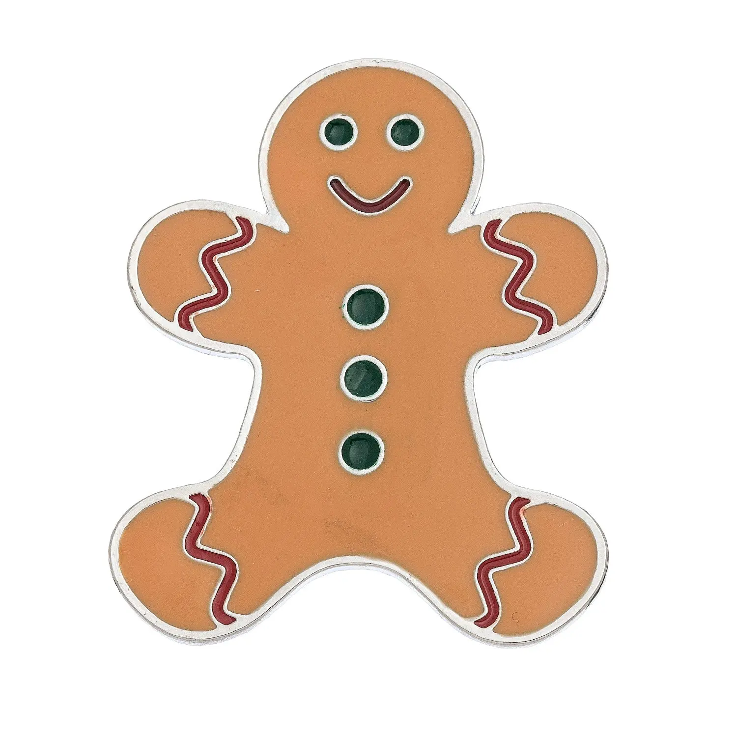 Gingerbread Magnetic Christmas Brooch