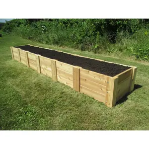 Infinite Cedar RB2x12x16.5 Deep Root Cedar Raised Garden Bed, 2 ft. x 12 ft. x 16.5 in., Garden Planter, Elevated Planting Boxes, Outdoor, Raised Garden Beds