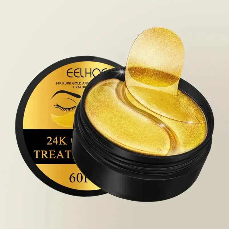 EELHOE 24K Gold Under Eye Patches (60pcs) - Anti-Wrinkle, Hydrating, Firming, Brightening, Tightening Lifting Eye Skin Care Beauty Set Daily