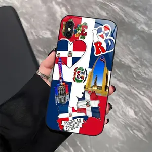 Dominican Pride Transparent Case - Premium Soft TPU Shockproof Phone Case for iPhone XS, Dominican Republic Phone Case, Phone Case, Case--975