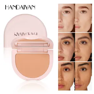 Handaiyan Waterproof Matte Powder Foundation, Pore-Minimizing Long-Lasting Face Makeup, Medium Coverage Non-Toxic Formula for All Skin Types