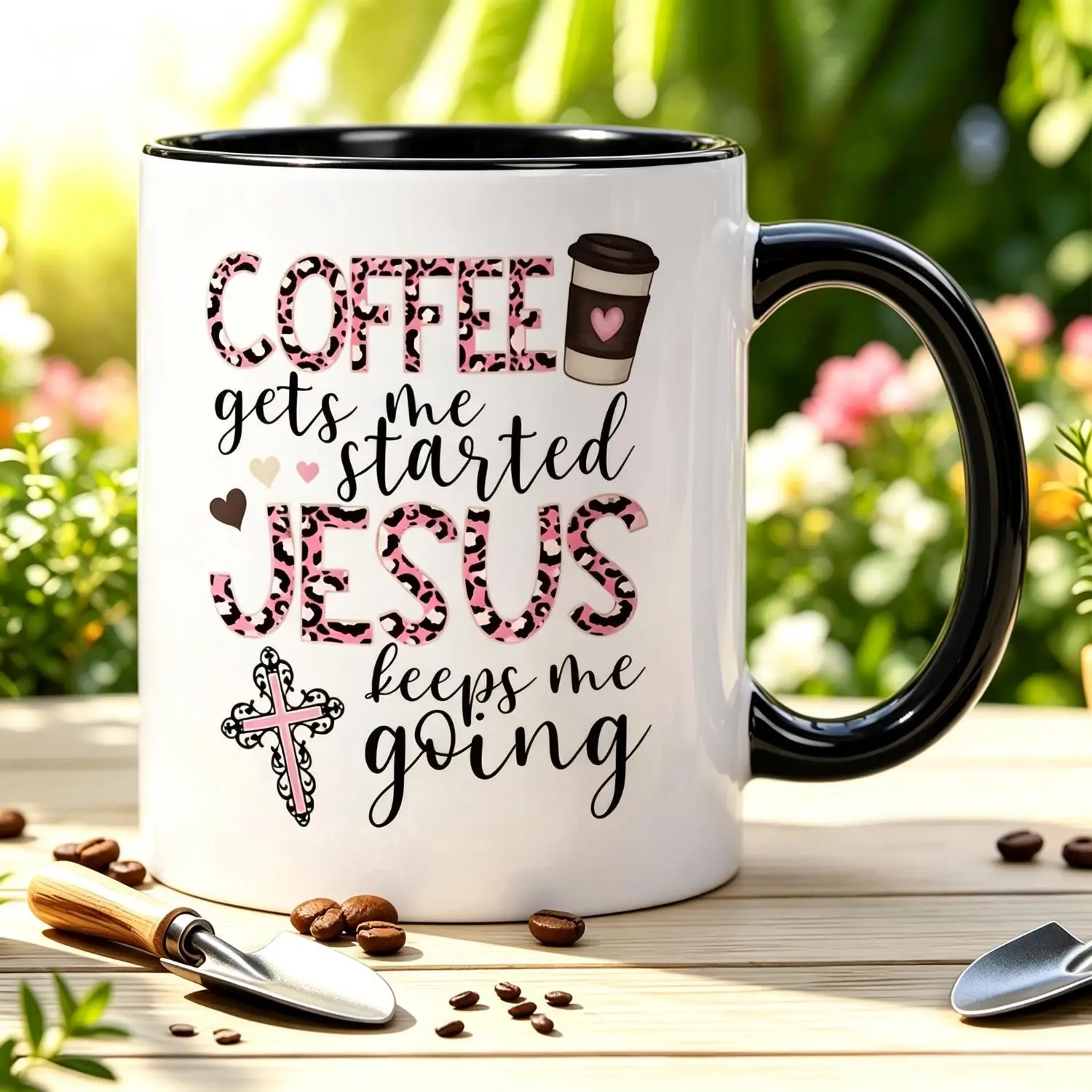 Jesus Keeps Me Going Positive Encourage Bible Quote Christians Coffee Mug Ceramic Mug Decorative Tea Cup Ideal Christ Gift Perfect for Church Girl Mom Grandma Wife Daughter Friend Coworker Sister Birthday Gift Jesus God Lover Mug