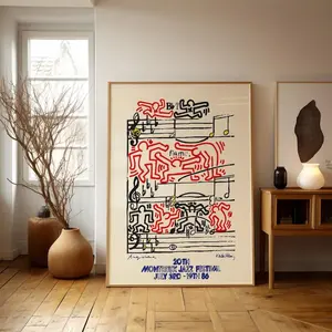 Keith Haring Montreux Jazz Museum Quality Print, Keith Haring Poster, Pop Art, Keith Haring Print