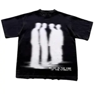 Street Atmosphere Virtual Shadow Characters Shadow Graphic Cotton T-Shirt, Grunge Y2K Emo Scene Tapout Goth Amity Affliction Style Clothes, Unisex T-Shirt