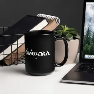 Black Hello GlowERA Glossy Mug