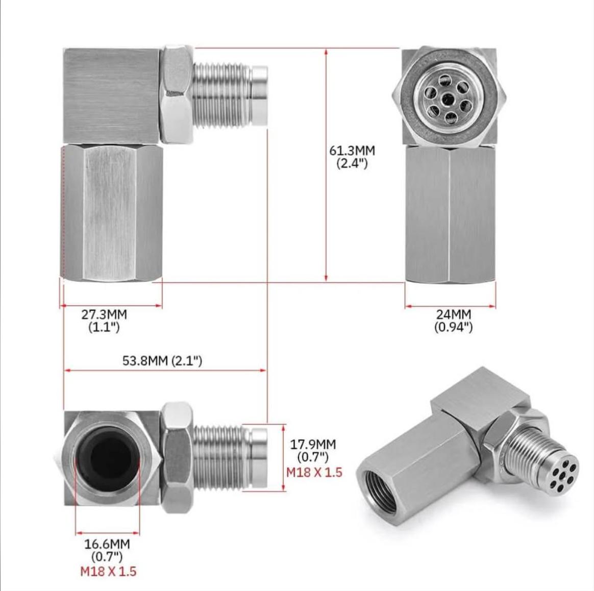 2PCS Manage products  Extended O2 Sensor Spacer Length, Straight Design, No Catalytic Core (Mechanical Hardware Tool)