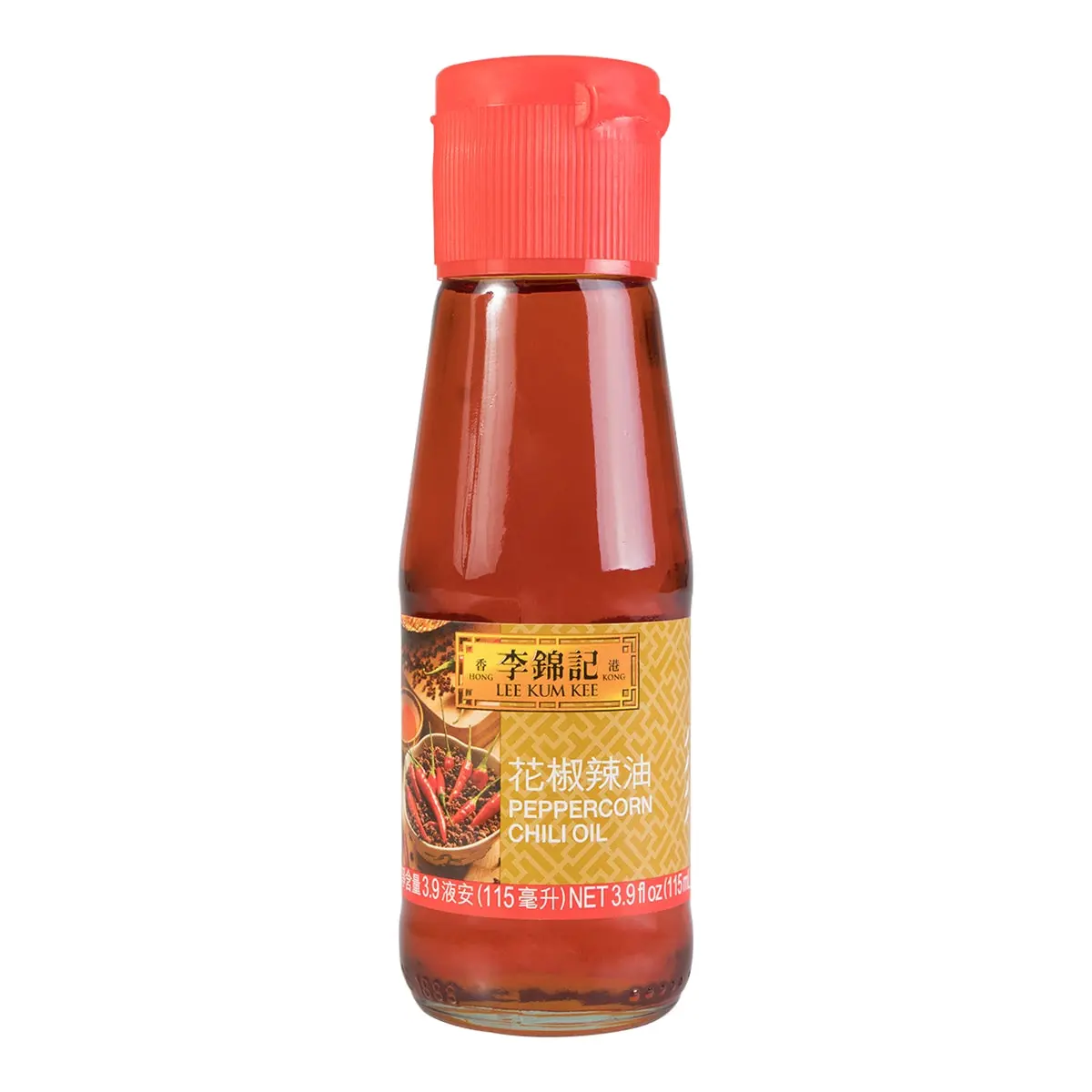 Lee Kum Kee Hong Kong Sichuan Chili Oil - Authentic Flavor, 115ml Bottle for Spicy Noodle Dishes, Stir-fries, and Drizzling