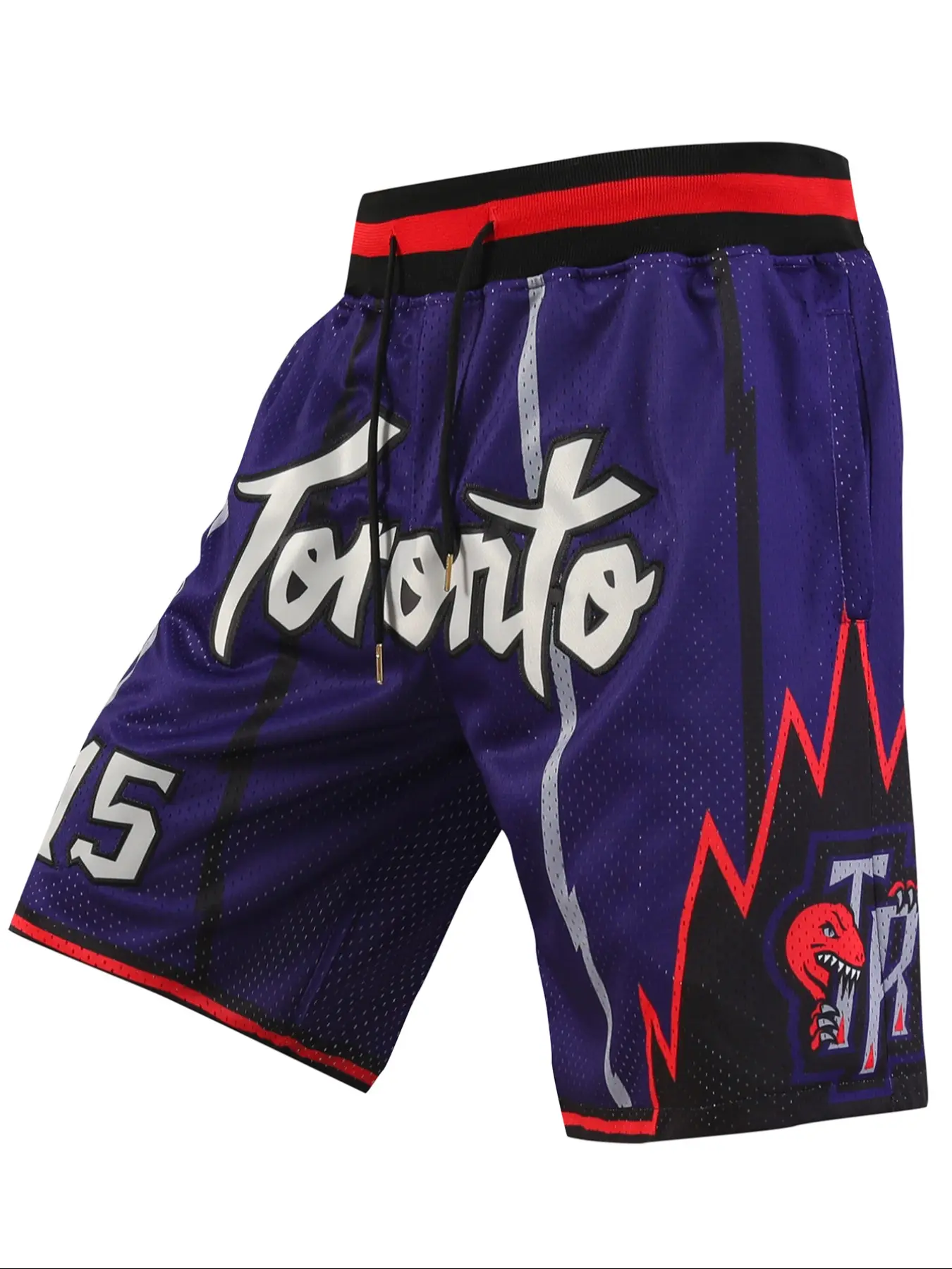 Men's 15 Purple Basketball Shorts Streetwear Sports Shorts Athletic Shorts Vintage Embroidered Zipper , Casual Fitted Training Pants for Spring & Fall, Moderate Fabric, Casual Sporty Shorts