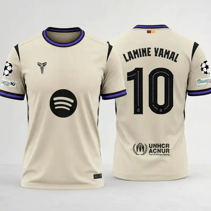 #10 Away Soccer 25/26, Short Sleeve Football Shirt for Men and Women, Fan Edition Kit