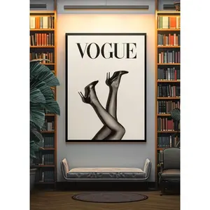 [Unframed] VOGUE Wall Art Y2K Stylish Poster Luxury Print Fashion Minimalistic Poster Black & White Aesthetic Wallmount Fashion Lovers Gift