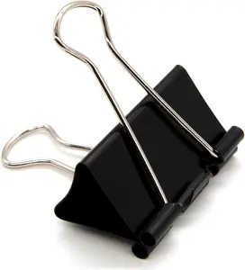 Coofficer Extra Large Binder Clips 2-Inch (24 Pack), Big Paper Clamps for Office Supplies, Black Wit.J.Corn