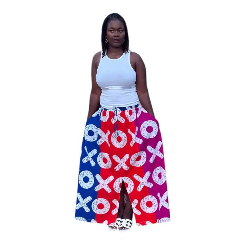 Ankara Maxi Skirt for Women, Vibrant African Print, High-Waisted, Flowy A-Line Design