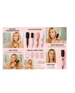 SilkyHeat Detangling & Smoothing Hair Brush – Lightweight Anti-Static Comb for Daily Hair Care