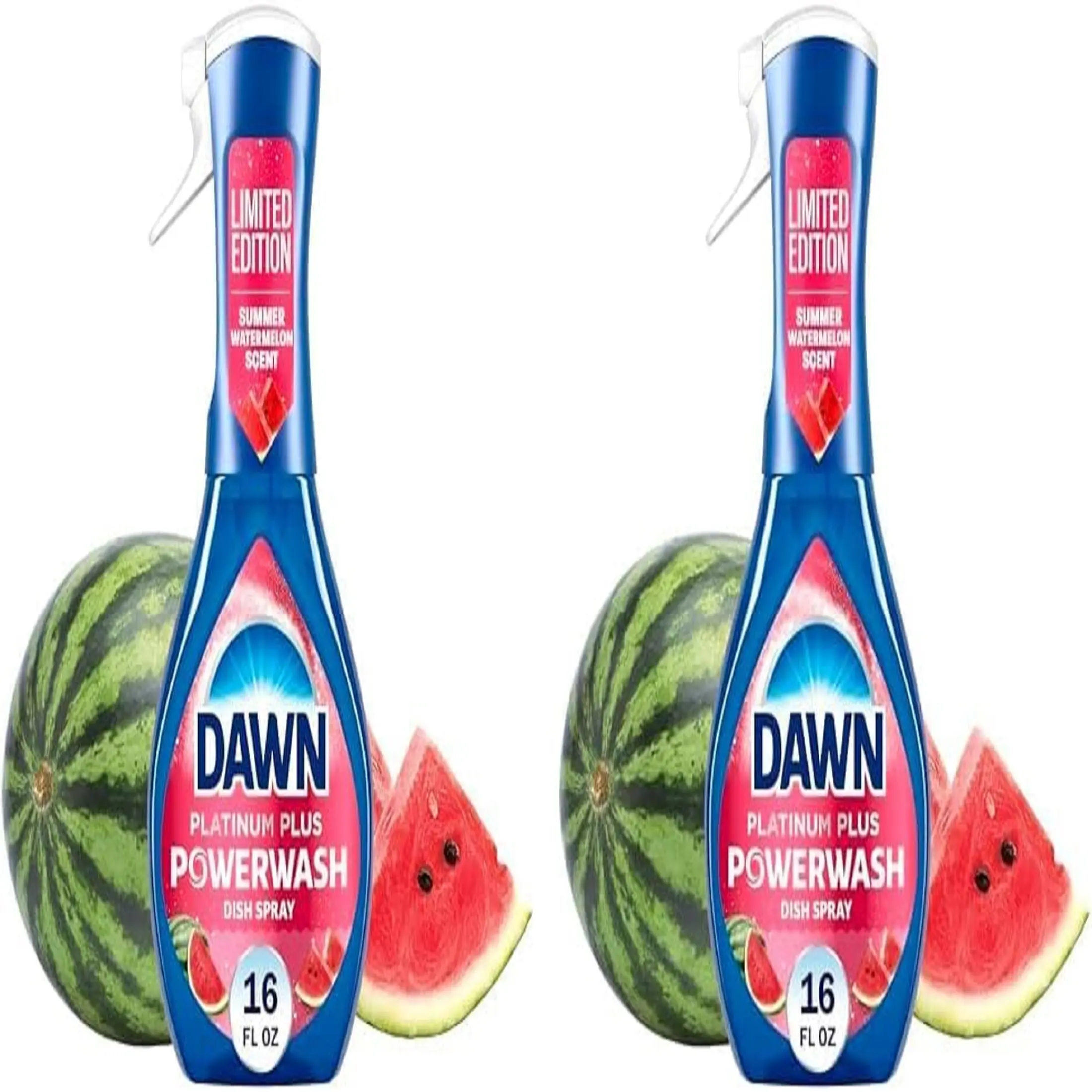 Powerwash Spray, Dish Soap, Dishwashing Liquid, Summer Watermelon, 1 Starter Kit, 16 Fl Oz (Pack of 2)