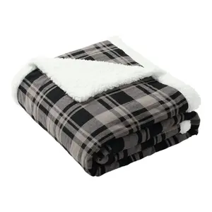Port Authority BP43 Flannel Sherpa Blanket