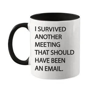 Funny Office Mug, Coworker Gift, I Survived Another Meeting That Should Have Been An E-mail Work Mug, Office Coffee Cup, Funny Mug Idea, 11oz cup