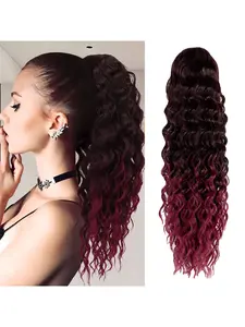Claw Long Wavy Ponytail Extension Around 20inch Curly Pony Tail Extensions for Women fluffy Soft Synthetic Hair Natural Looking for Daily Use