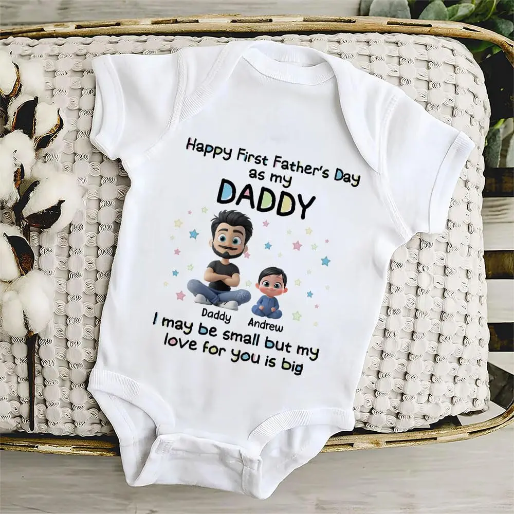 First Mothers Day Personalized Baby Onesie Customizable 1st Fathers Day Unisex Baby Bodysuit Casual Outfit 0-24M