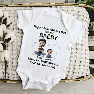 First Mothers Day Personalized Baby Onesie Customizable 1st Fathers Day Unisex Baby Bodysuit Casual Outfit 0-24M