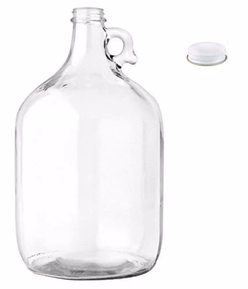 Home Brew Ohio 1 Gallon Glass Water Bottle Includes 38 mm Metal Screw Cap