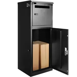 Delivery Boxes for Outside 16.2"x15.8"x44", Galvanized Steel Package Delivery Box with Coded Lock, Removable Anti-theft Baffle, IPX3 Waterproof Parcel Drop Box for Outside, Porch