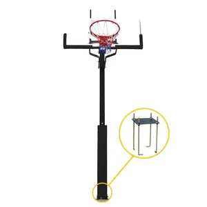 PJ Pro Outdoor Leisure Buried Hand-operated Height Basketball Stand