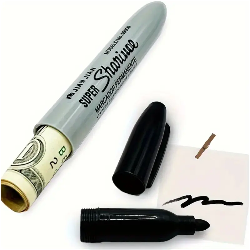Disguise fake marker pen, a tool for hiding items and money, black for hiding private money, jewelry transfer, writable for disguise collection