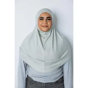 Two Piece Shimmer Jersey Hijab - Silver