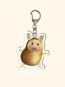 Acrylic Cartoon Keychains, Cute Hamster & Cat Designs, Perfect for Bags, Wallets, Parties, Gifts, Phone Decorations
