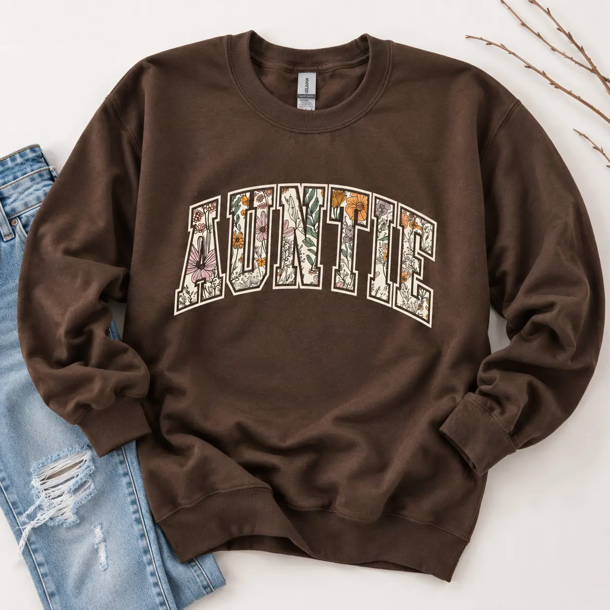 Auntie Sweatshirt Floral Auntie Sweatshirt & Tshirt Gift for Aunt Aunt Sweatshirt New Aunt Gift Floral Sweatshirt Aunt Gift Christmas Gift For Auntie, Gift for Him for Her