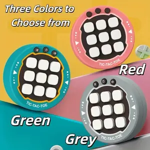Electronic Tic Tac Toe Game, Handheld Digital Tic Tac Toe Bolt Game with Silent Mode, Portable Learing Toys Gift for Kids & Adults