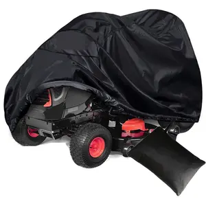 Outdoors Lawn Mower Cover Waterproof Heavy Duty 210D Polyester Oxford UV Protection Lawn Tractor Cover Fits Decks Up to 54" with Drawstring and Storage Bag