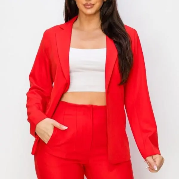 Aurora1001-Formal long-sleeved blazer 92%polyester 8%Spandex