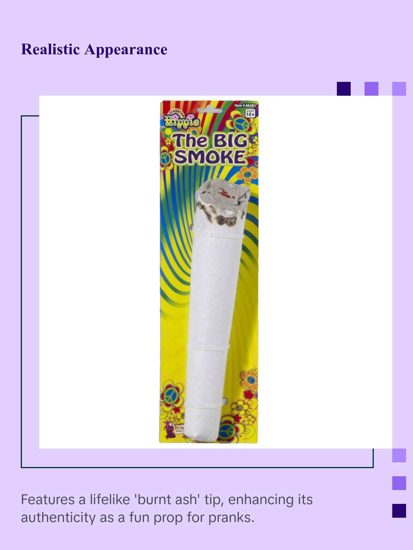 Jumbo Fake Joint Prop - Giant Fake Weed Cigarette, Gag Gift, Prank, Hippie  Costu - TikTok Shop
