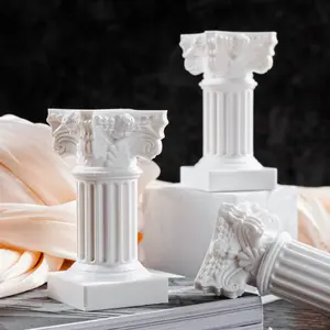 2pcs Nordic Column Roman Pillar Photography Props, Scene Decoration Display Stand, Miniature Candlestick Base, Home Decor Accessories, Home Ornament