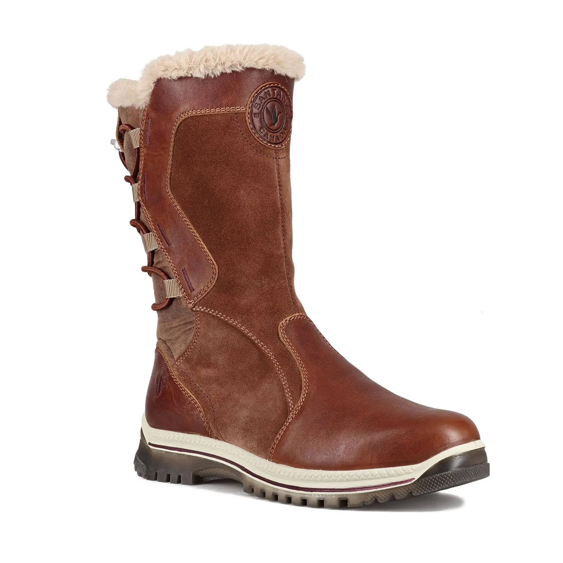 Santana Canada Cognac Burgundy Winter Boot-Maye rluxe