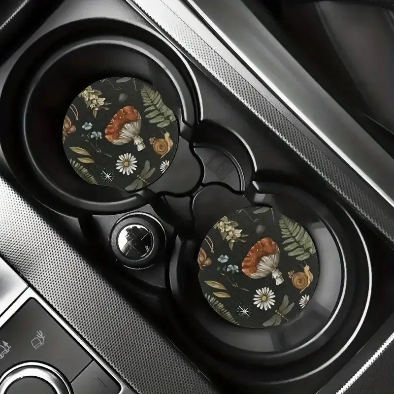 Car Coaster, Anti-slip Car Cup Holder Coaster, Car Cup Mat, Cup Holder Pad, Stylish Auto Interior Accessories for Men & Women, Vehicle Interior Accessories
