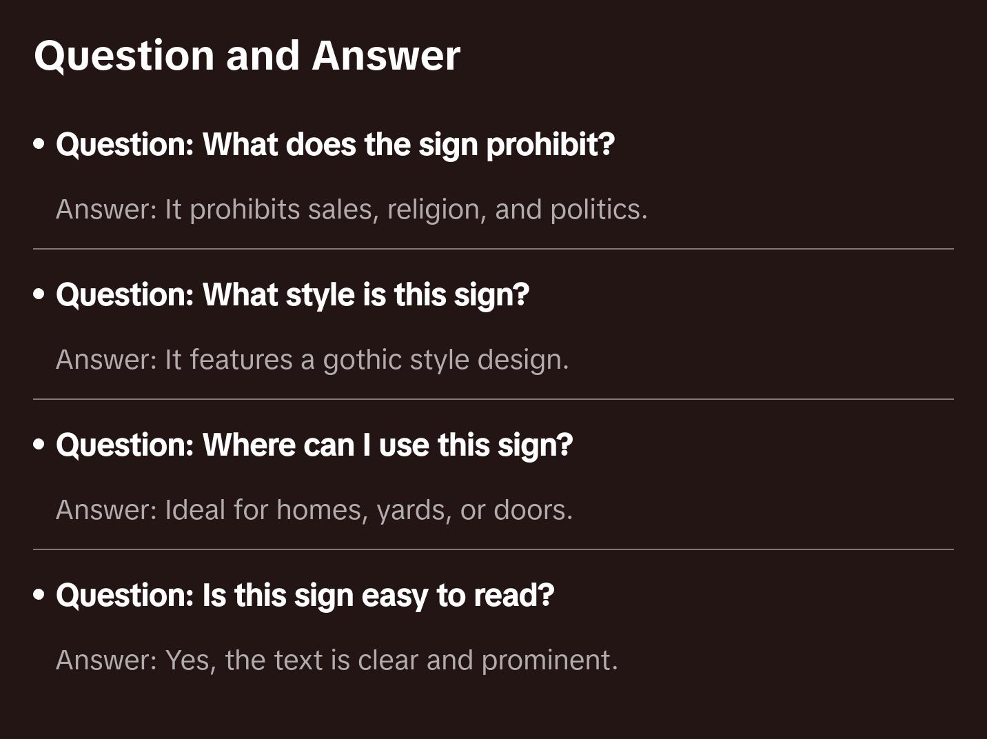 No Soliciting Sign - Gothic Style Home Decor