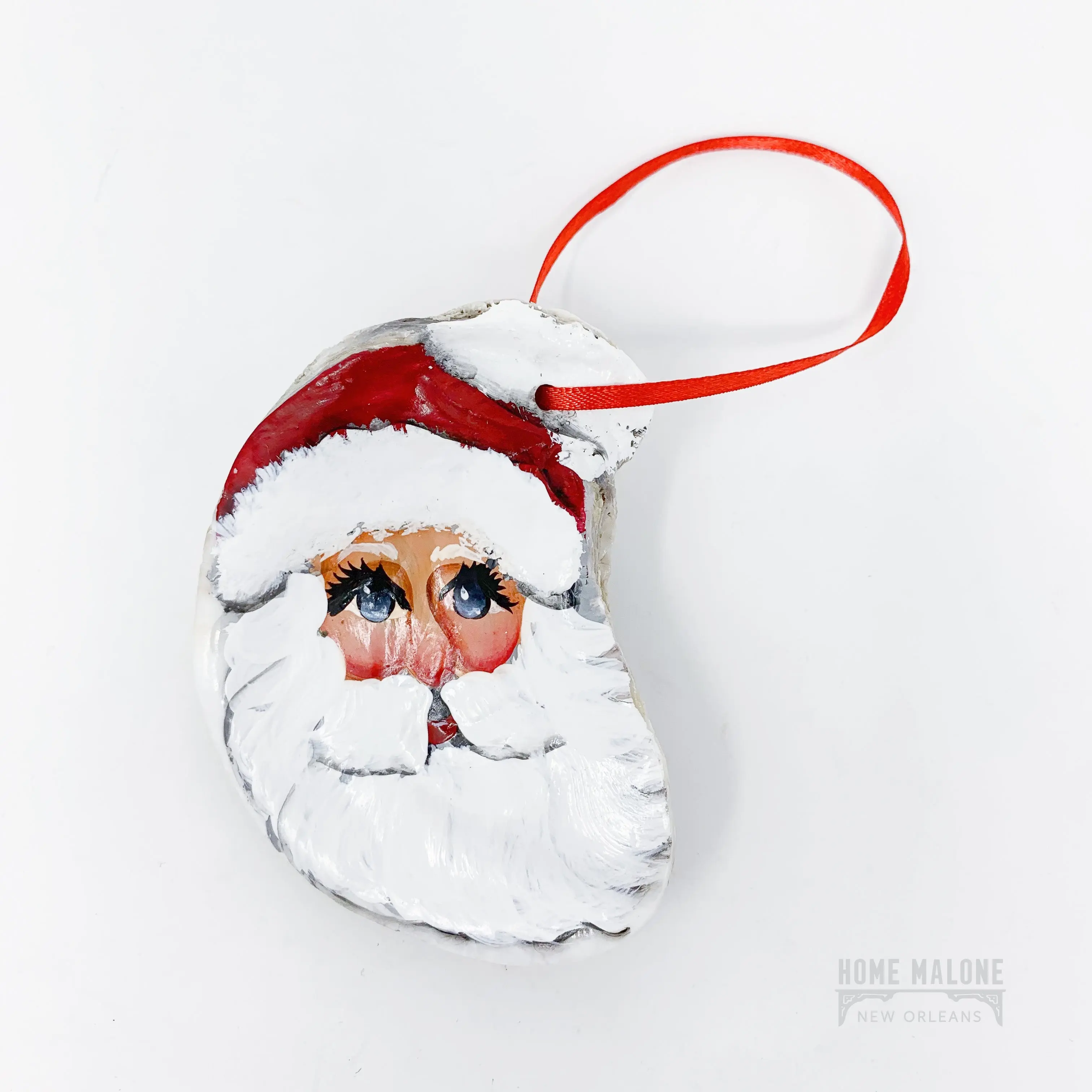 Santa Claus Oyster Shell Ornament