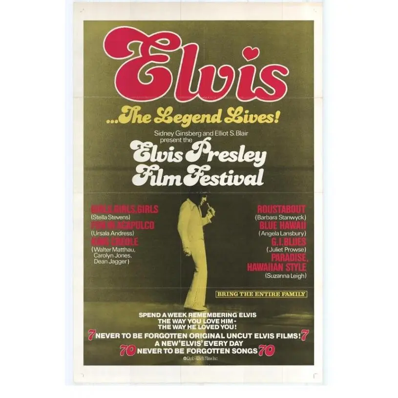 Elvis Presley Film Festival Movie Poster Print (27 x 40)