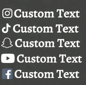 Custom Text Sticker for Various Platforms - Personalized Design for Instagram, TikTok, Snapchat, YouTube, and Facebook