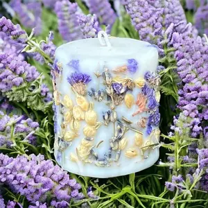 Handmade de soy wax candle Lavender Fields Decoration Ornaments Freshener Decorative Gift Flowers