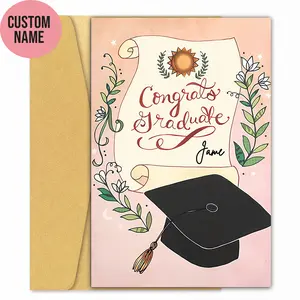 Personalized Funny Egg Graduation Card – “So Egg-cited For You” Custom Name