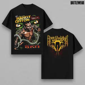 Randy Orton Apex Predator RKO Shirt WWE Graphic Tee Snake Venom Design T-Shirt Unisex Streetwear Cotton Wrestling Fan Apparel Viper Randy Orton Merch Retro Style Menswear Casual Outfit Gift for Fans 2026