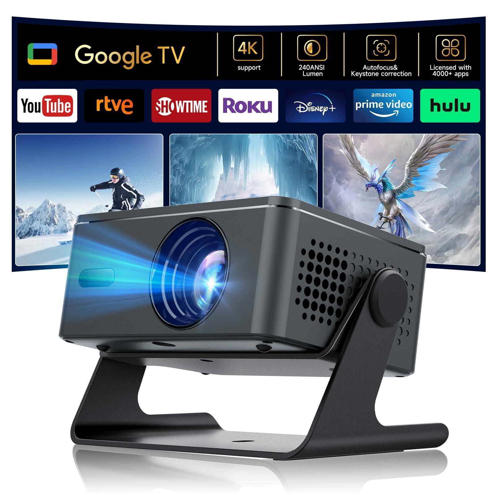 Portable Smart Projector with 4K 360° HD LED, WiFi 2.4/5G, BT 5.2, Built-in Speaker, 200'' Display, Home Theater Mini Projector for Indoor/Outdoor Use,for Valentine’s Day Gift Portable Smart Projector with 4K 360° HD LED, WiFi 2.4/5G, BT 5.2, Built-in Speaker, 200'' Display, Home Theater Mini Projector for Indoor/Outdoor Use,for Valentine’s Day Gift
