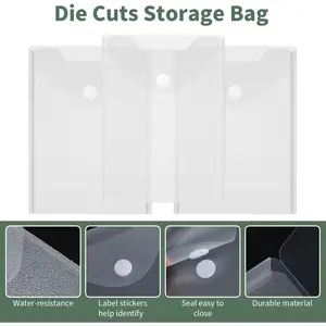 24Pcs Scrapbook Paper Storage Bag - 7x9.4 Inch Protective Case for Scrapbooking, Die Cuts, Stencil, Stamp, and Craft Supplies - Organize Your Crafting Essentials with Ease - Tools & Hardware.
