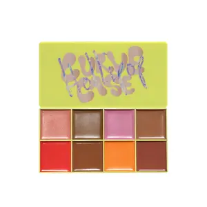 [Made by Mitchell] Hollipop Curve Case | Limited Edition 8-Shade Cream Blush Palette for Radiant, Buildable Glow