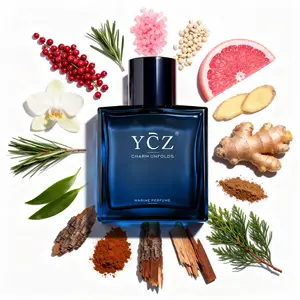 YCZ Midnight Marine Perfume 50 ml | Fresh Aquatic Citrus & Elegant Oriental Woody | Long-lasting unisex fragrance for office, leisure & nighttime outings | Vegan & cruelty-free