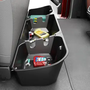 Under Seat Storage Boxes Compatible with 2015-2026 Ford F-150 F150 SuperCrew Cab, 2017-2026 F-250/F-350/F-450/F-550 Super Duty, Heavy Duty Rear Truck Under Back Seat Box Organizer Cargo Box